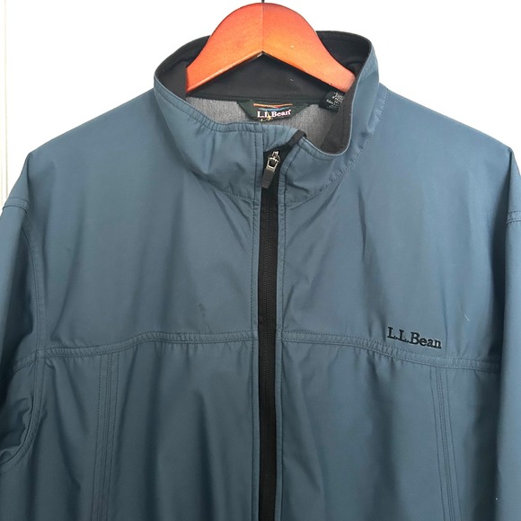 LL Bean Windstopper Jacket Men's XXL Reg Blue Full Zip Water Resistant Outerwear - Picture 8 of 12